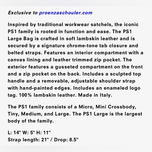 Proenza Schouler PS1 Large Bag - Picture 4 of 16